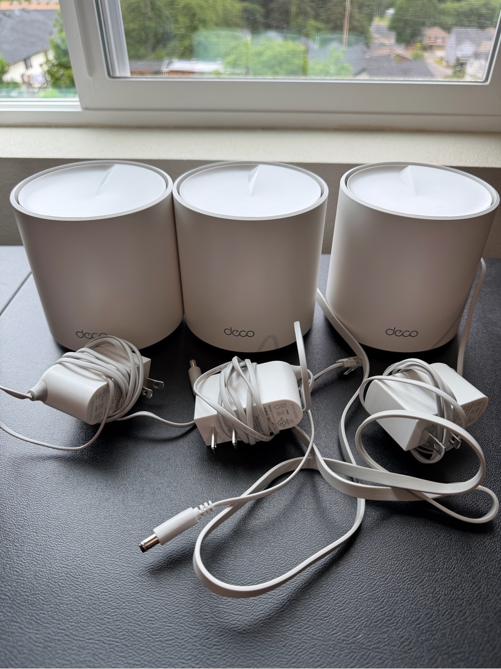TP-Link Deco Mesh Wi-Fi System in White and Teal Packaging
